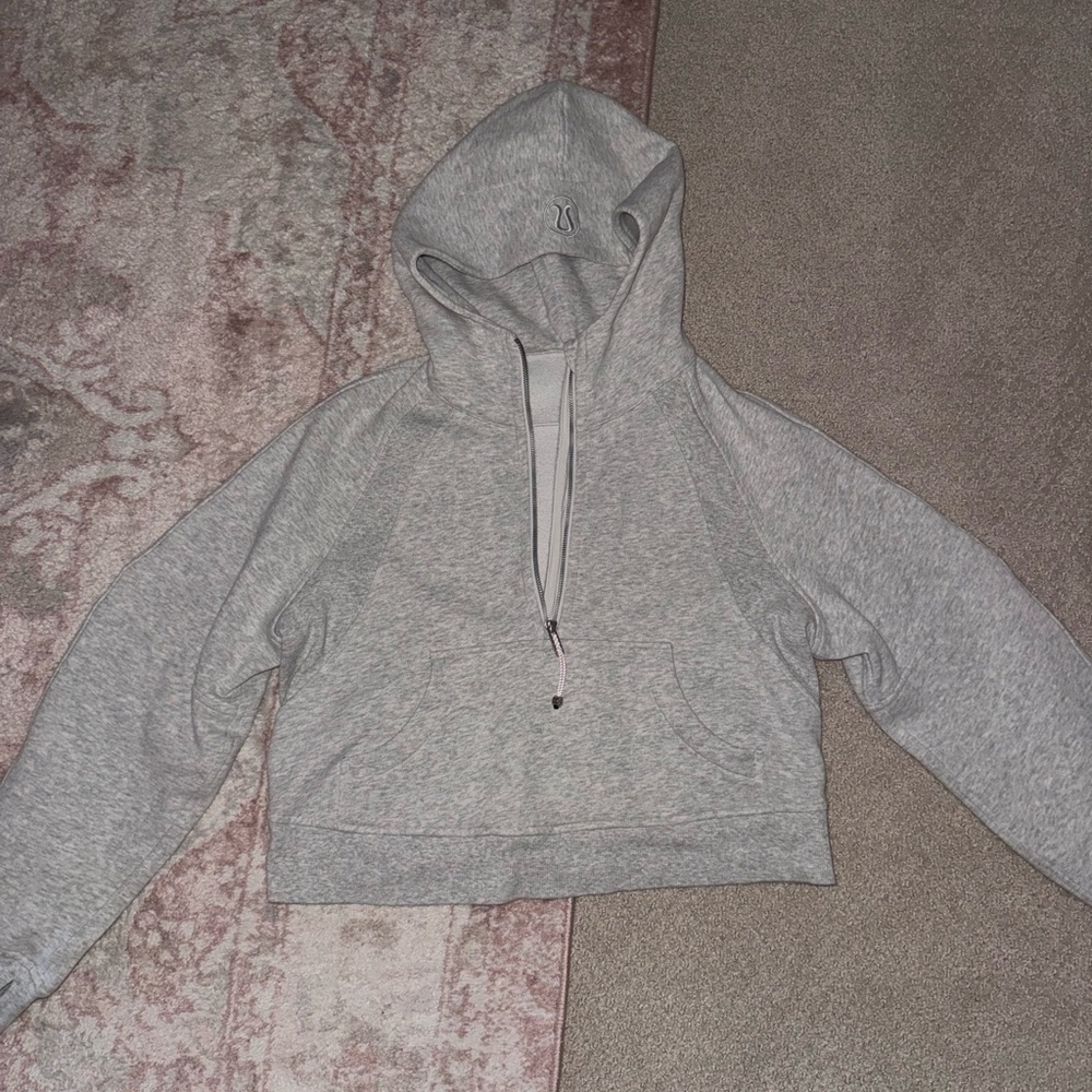 Lululemon Athletica Gray Cropped Hoodie